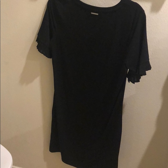 Black Michael Kors Dress with Ruffle Sleeves - Picture 2 of 2